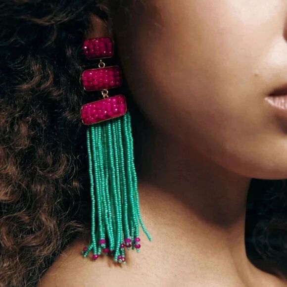 Bohemian drop earrings N209 - Picture 1 of 4